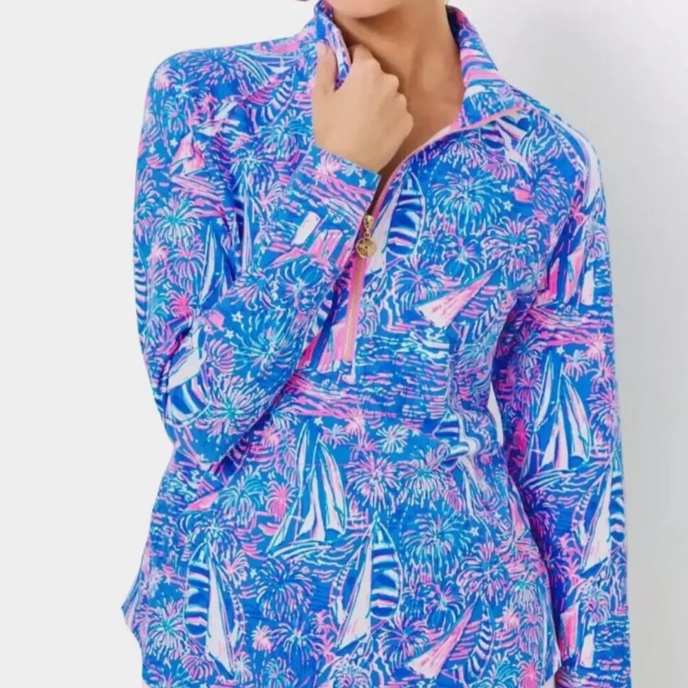 Lilly Pulitzer NWT UPF 50+ Skipper Popover ITS A SAILABRATION